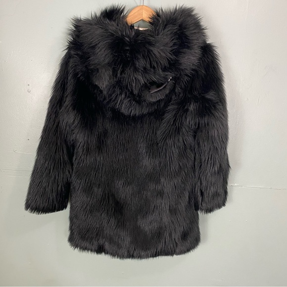 SpiritHoods Faux Fur Black Wolf Coat Jacket Animal Ears XS - Picture 5 of 9